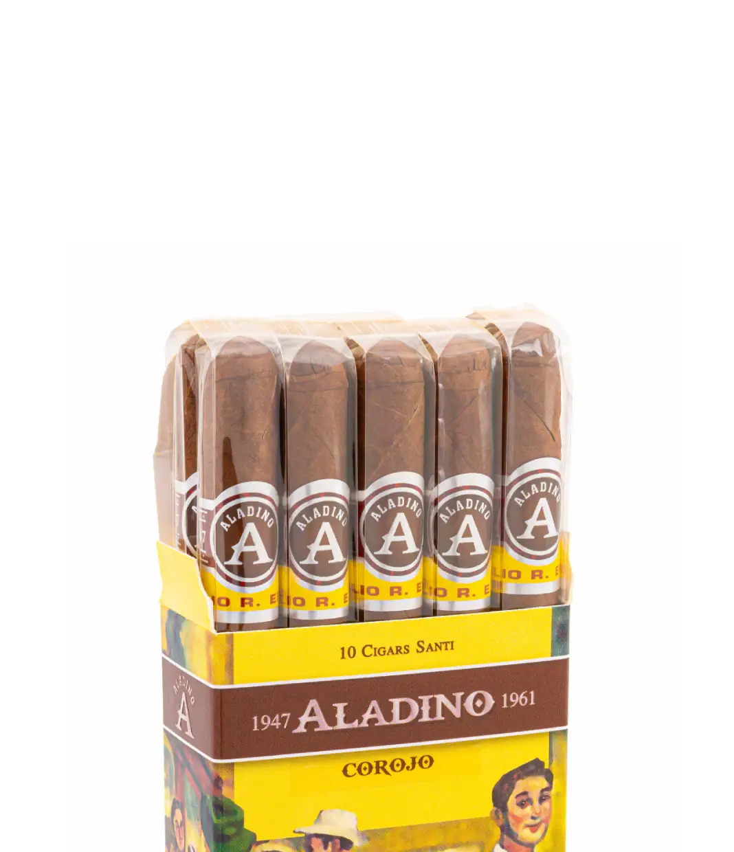 Aladino Corojo Santi Cigar Box View 2 from AuCigars, premium Cuban cigar