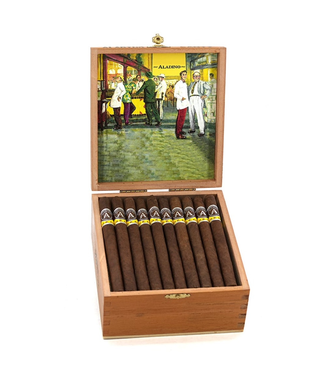 Aladino Corojo Santi Cigar Box of 50 close-up from AuCigars, premium Cuban cigar