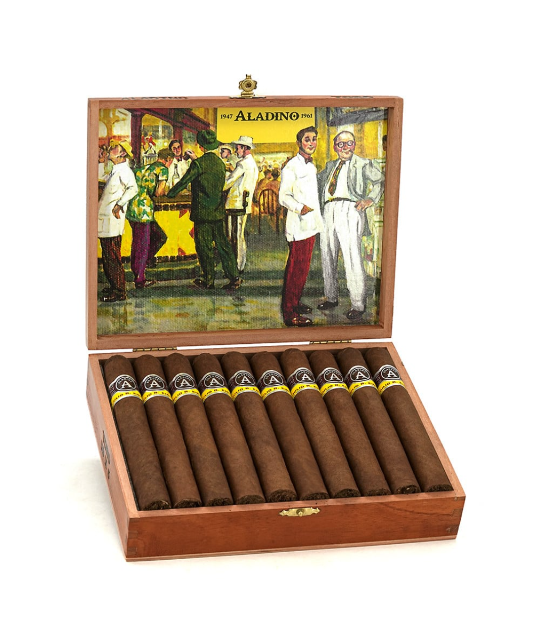 Aladino Corojo Toro Cigar Box of 20 close-up from AuCigars, premium Cuban cigar