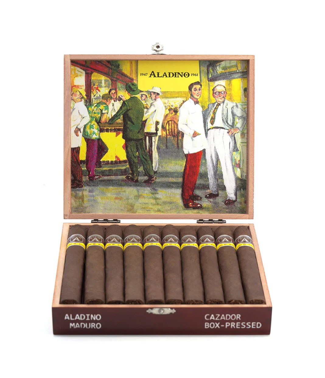 Aladino Maduro Cazador Cigar Box View 3 from AuCigars, premium Cuban cigar