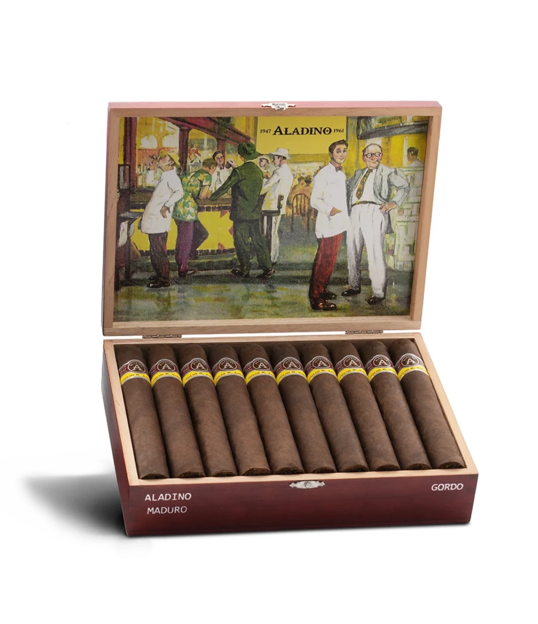 Aladino Maduro Gordo Cigar Box of 20 close-up from AuCigars, premium Cuban cigar