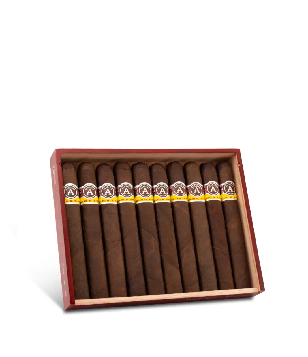 Aladino Maduro Toro Cigar Box of 10 close-up from AuCigars, premium Cuban cigar