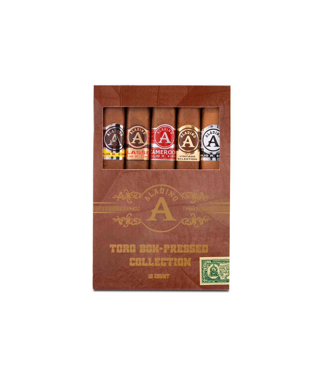 Aladino The Box-Pressed Collection Sampler Cigar Box View 4 from AuCigars, premium Cuban cigar