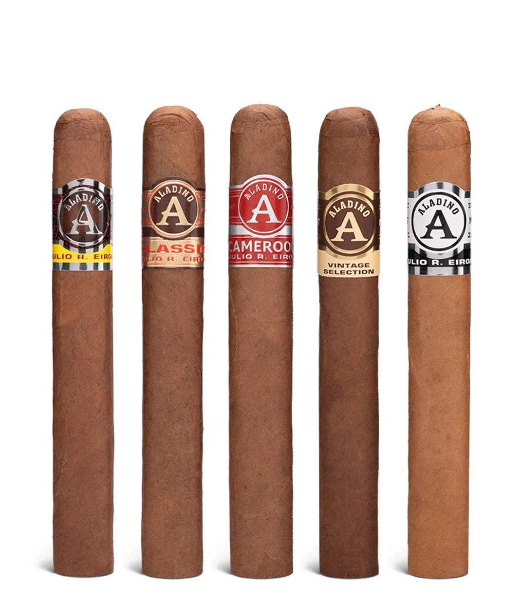 Aladino The Box-Pressed Collection Sampler Cigar close-up from AuCigars, premium Cuban cigar