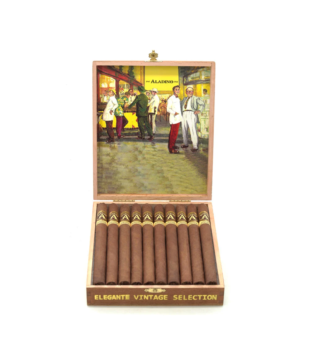 Aladino Vintage Selection Elegante Cigar Box View 3 from AuCigars, premium Cuban cigar