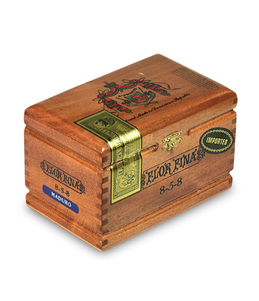 Arturo Fuente 8-5-8 Anniversary Maduro Cigar Box View 2 from AuCigars, premium Cuban cigar