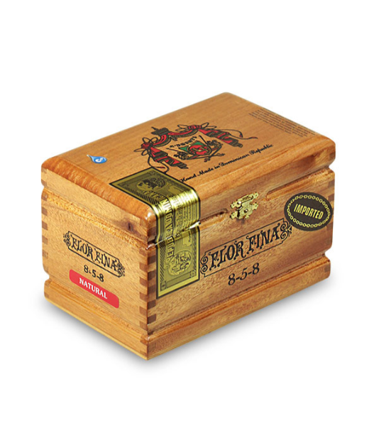 Arturo Fuente 8-5-8 Anniversary Natural Cigar Box View 2 from AuCigars, premium Cuban cigar