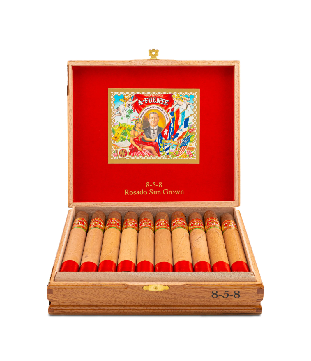 Arturo Fuente 8-5-8 Rosado Sun Grown Cigar Box View 3 from AuCigars, premium Cuban cigar