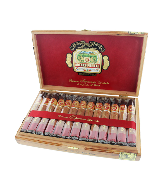 Arturo Fuente Anejo No.55 Pyramid Cigar Box of 25 close-up from AuCigars, premium Cuban cigar