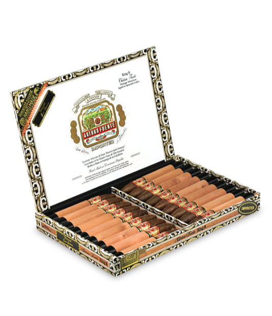 Arturo Fuente Chateau Fuente King B Cigar Box of 18 close-up from AuCigars, premium Cuban cigar