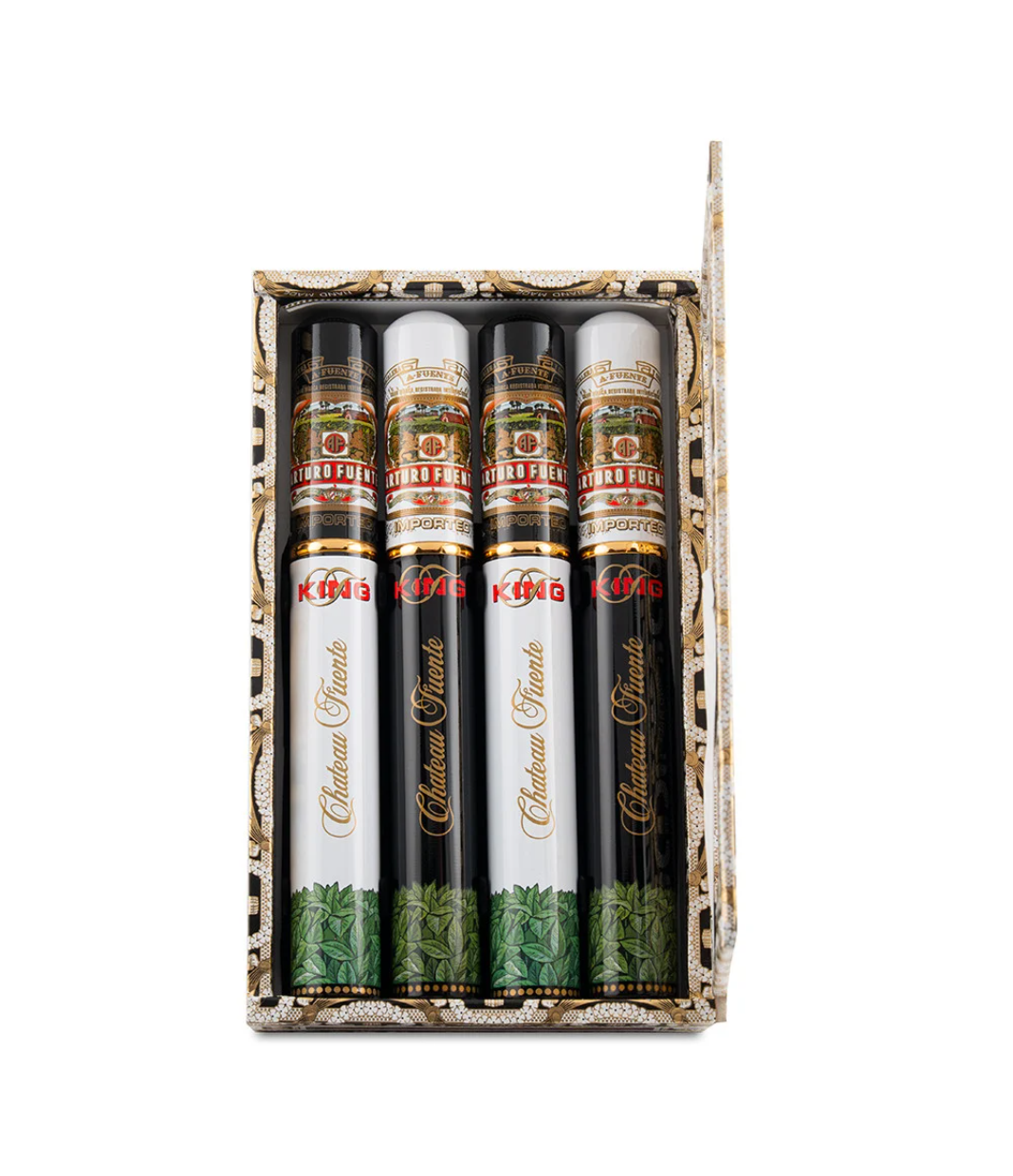 Arturo Fuente Chateau Fuente King T Tube Cigar Box View 4 from AuCigars, premium Cuban cigar