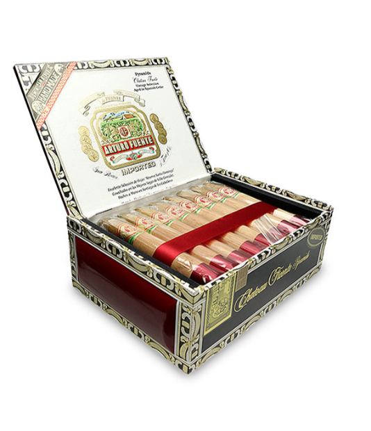 Arturo Fuente Chateau Fuente Pyramid Cigar Box of 25 close-up from AuCigars, premium Cuban cigar
