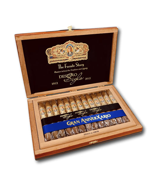 Arturo Fuente Destino Al Siglo De Amor Cigar Box of 13 close-up from AuCigars, premium Cuban cigar