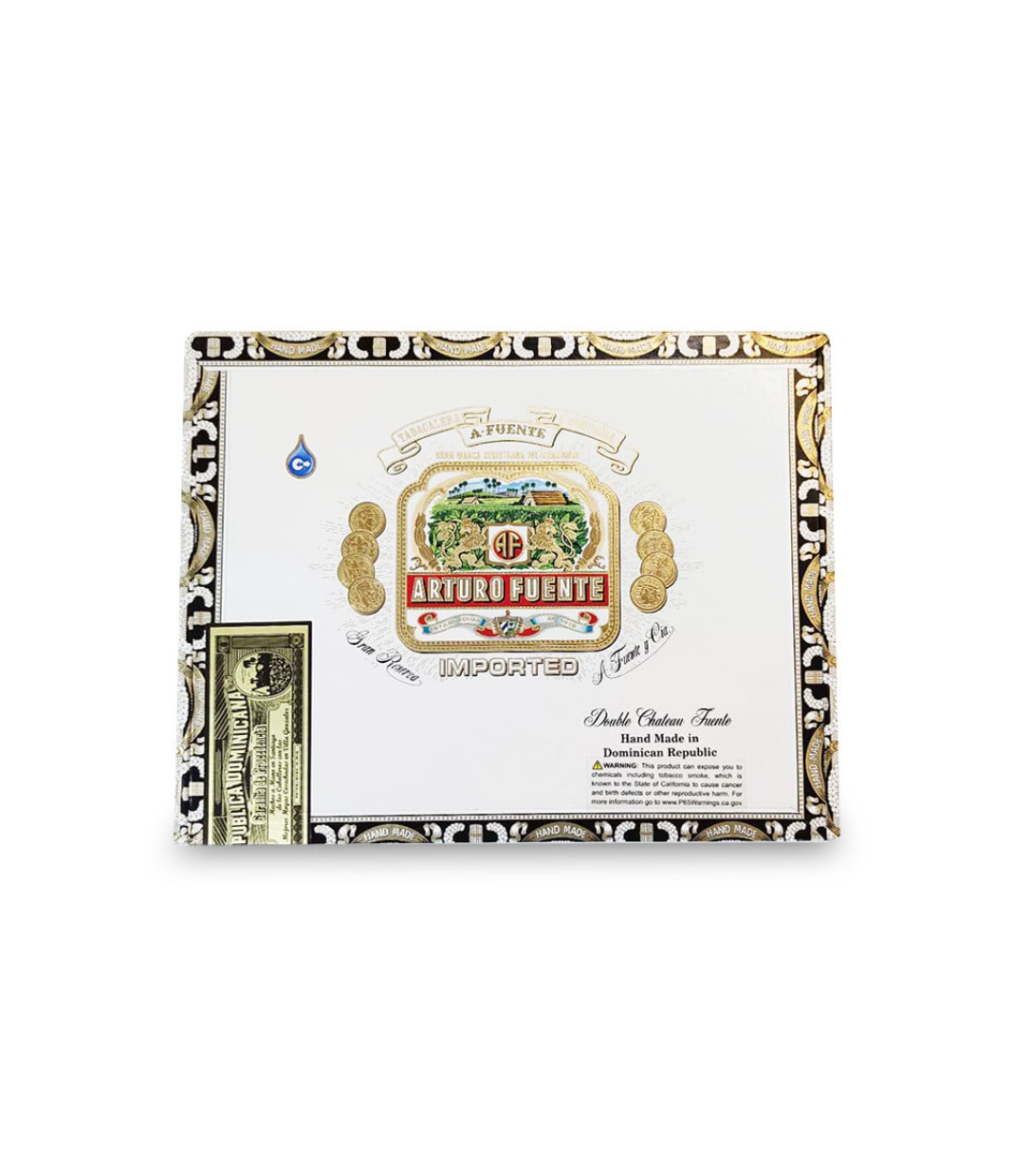 Arturo Fuente Double Chateau Fuente Cigar Box View 2 from AuCigars, premium Cuban cigar