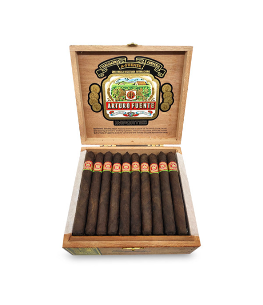 Arturo Fuente Exquisitos Maduro Cigar Box of 50 close-up from AuCigars, premium Cuban cigar