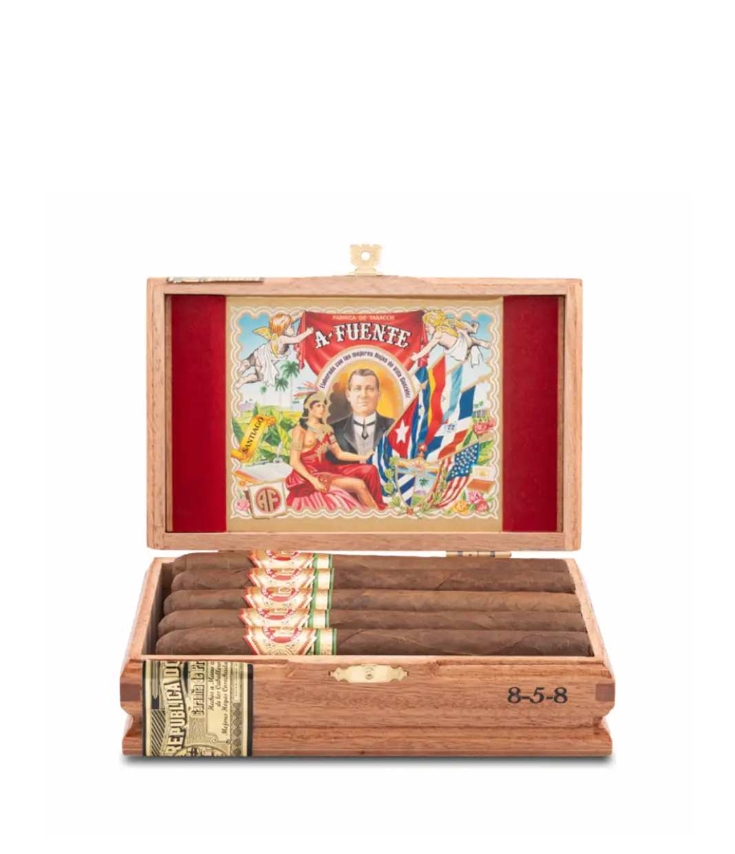 Arturo Fuente Gran Reserva Flor Fina 8-5-8 Nature Cigar Box View 4 from AuCigars, premium Cuban cigar