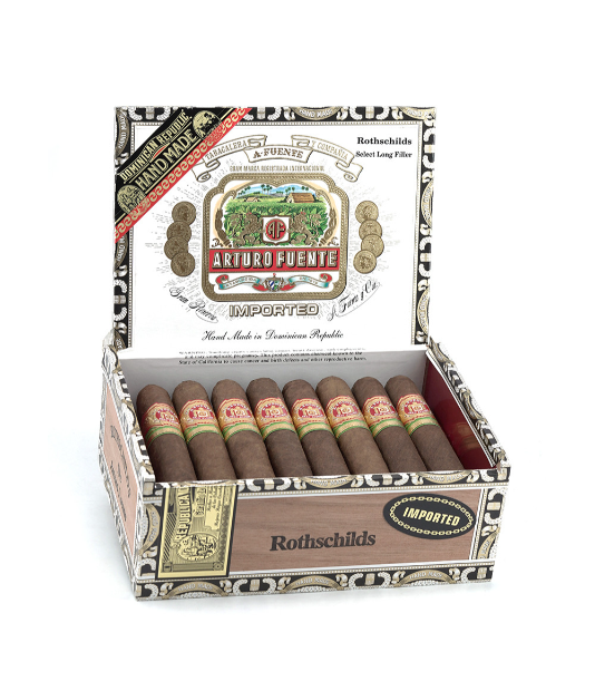 Arturo Fuente Gran Reserva Rothschilds Cigar Box of 25 close-up from AuCigars, premium Cuban cigar