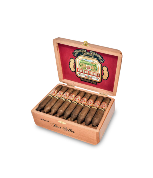 Arturo Fuente Hemingway Best Seller Cigar Box of 25 close-up from AuCigars, premium Cuban cigar