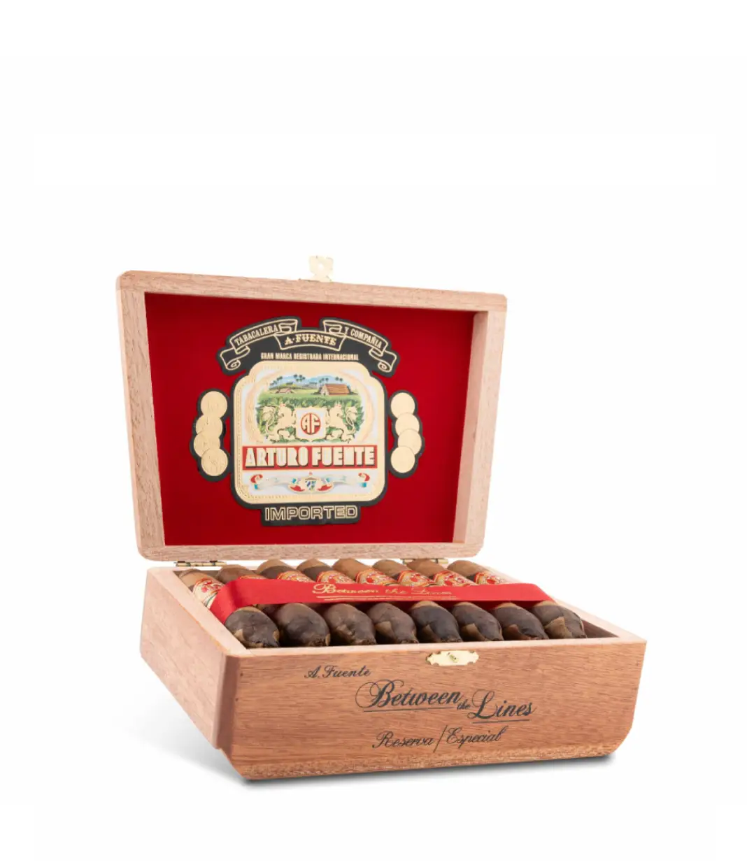 Arturo Fuente Hemingway Between The Lines Cigar Box of 25 close-up from AuCigars, premium Cuban cigar