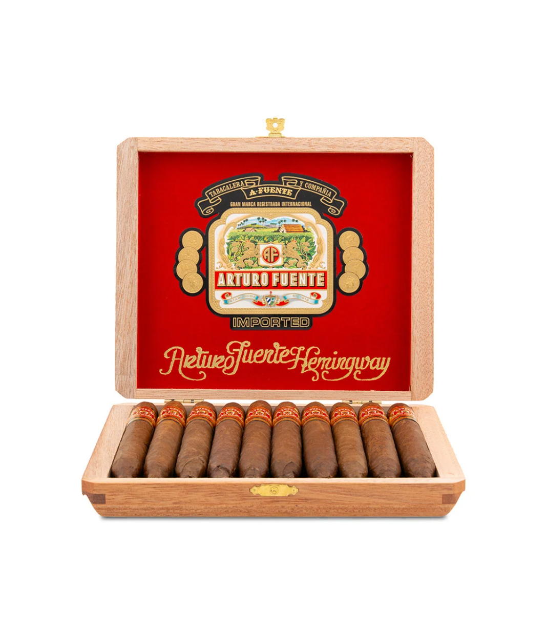 Arturo Fuente Hemingway Signature 10'S Cigar Box View 2 from AuCigars, premium Cuban cigar