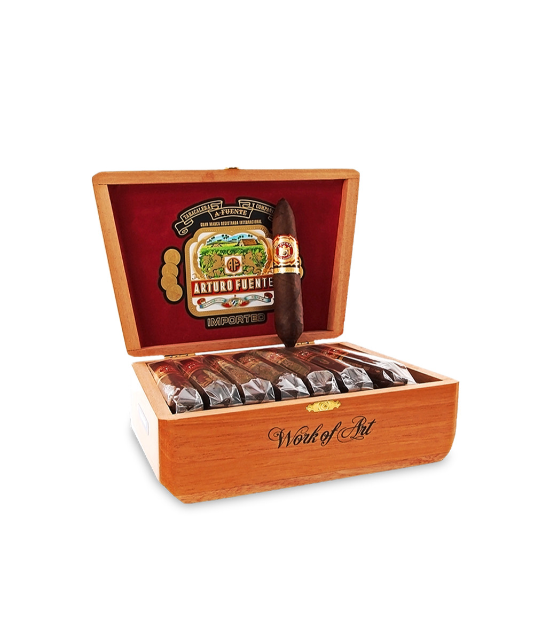 Arturo Fuente Hemingway Work of Art Maduro Cigar Box of 25 close-up from AuCigars, premium Cuban cigar