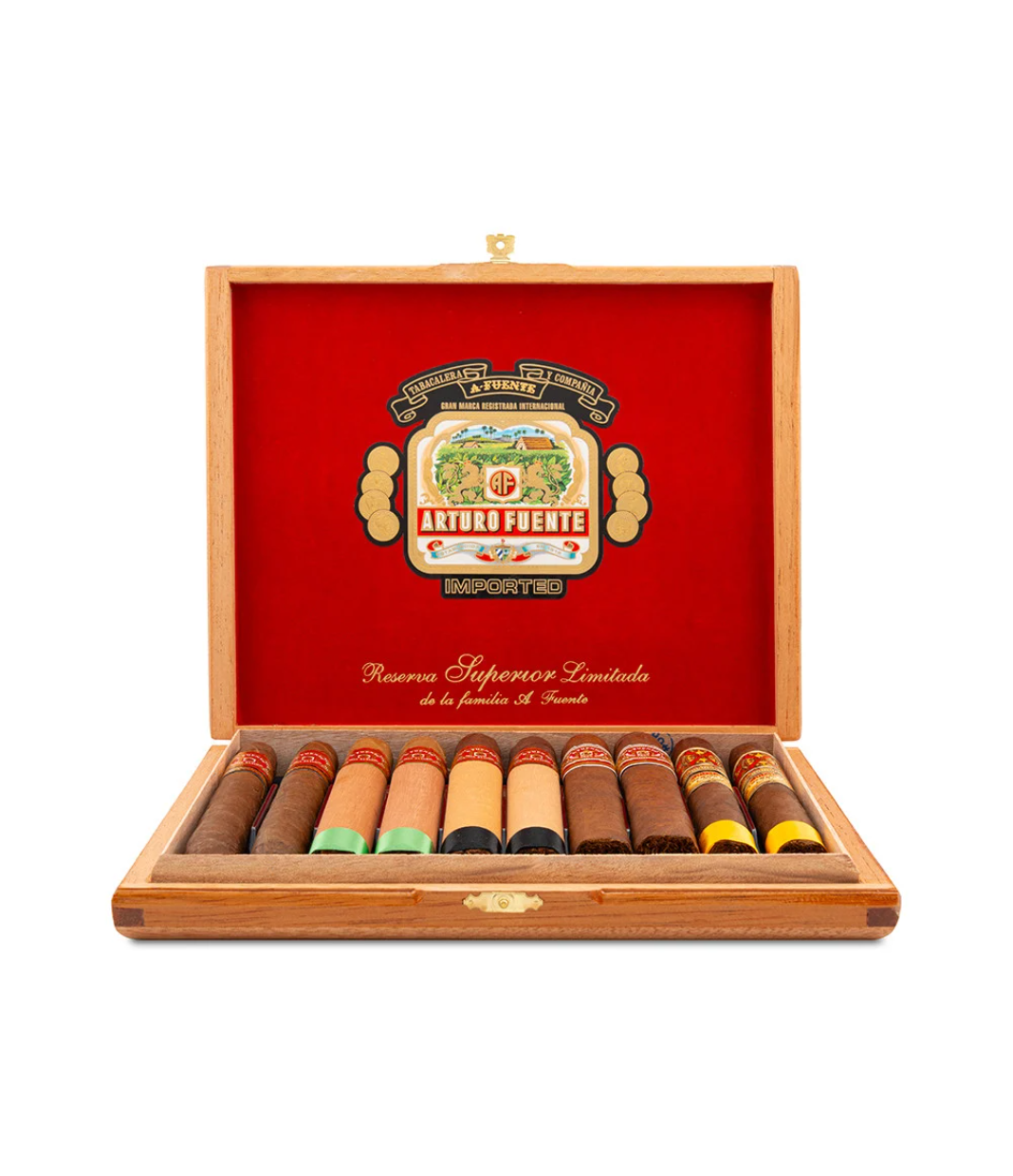 Arturo Fuente Holiday Collection Sampler 2023 Cigar Box View 2 from AuCigars, premium Cuban cigar
