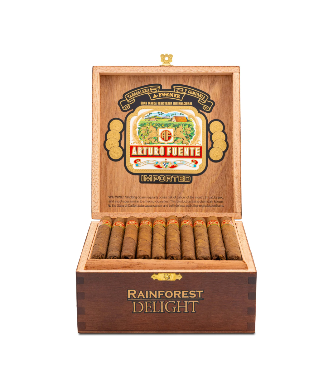 Arturo Fuente Rainforest Delight Cigar Box View 2 from AuCigars, premium Cuban cigar