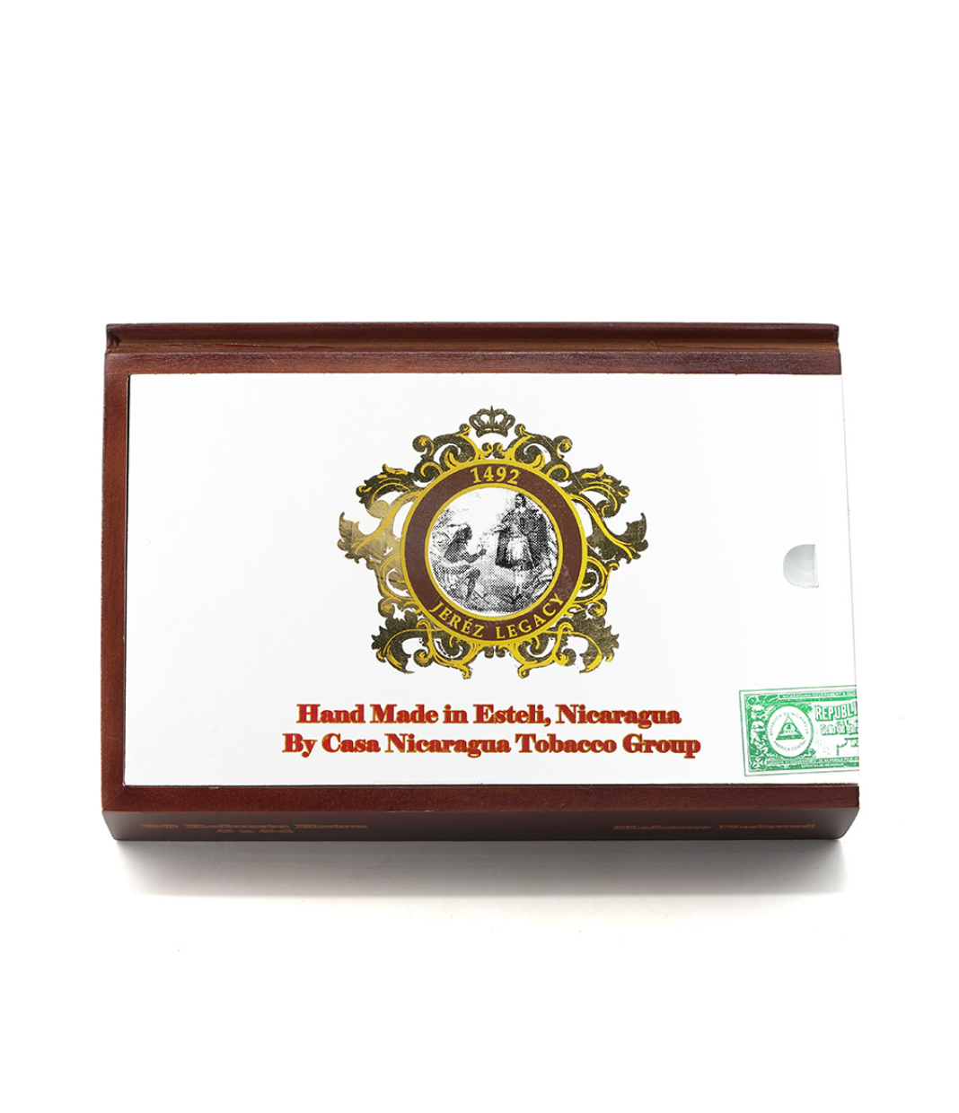 Casa Nicaragua 1492 Jerez Legacy Robusto Extra Cigar Box View 4 from AuCigars, premium Cuban cigar