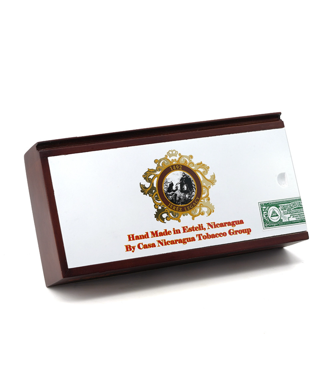 Casa Nicaragua 1492 Jerez Legacy Short Gordo Cigar Box View 3 from AuCigars, premium Cuban cigar