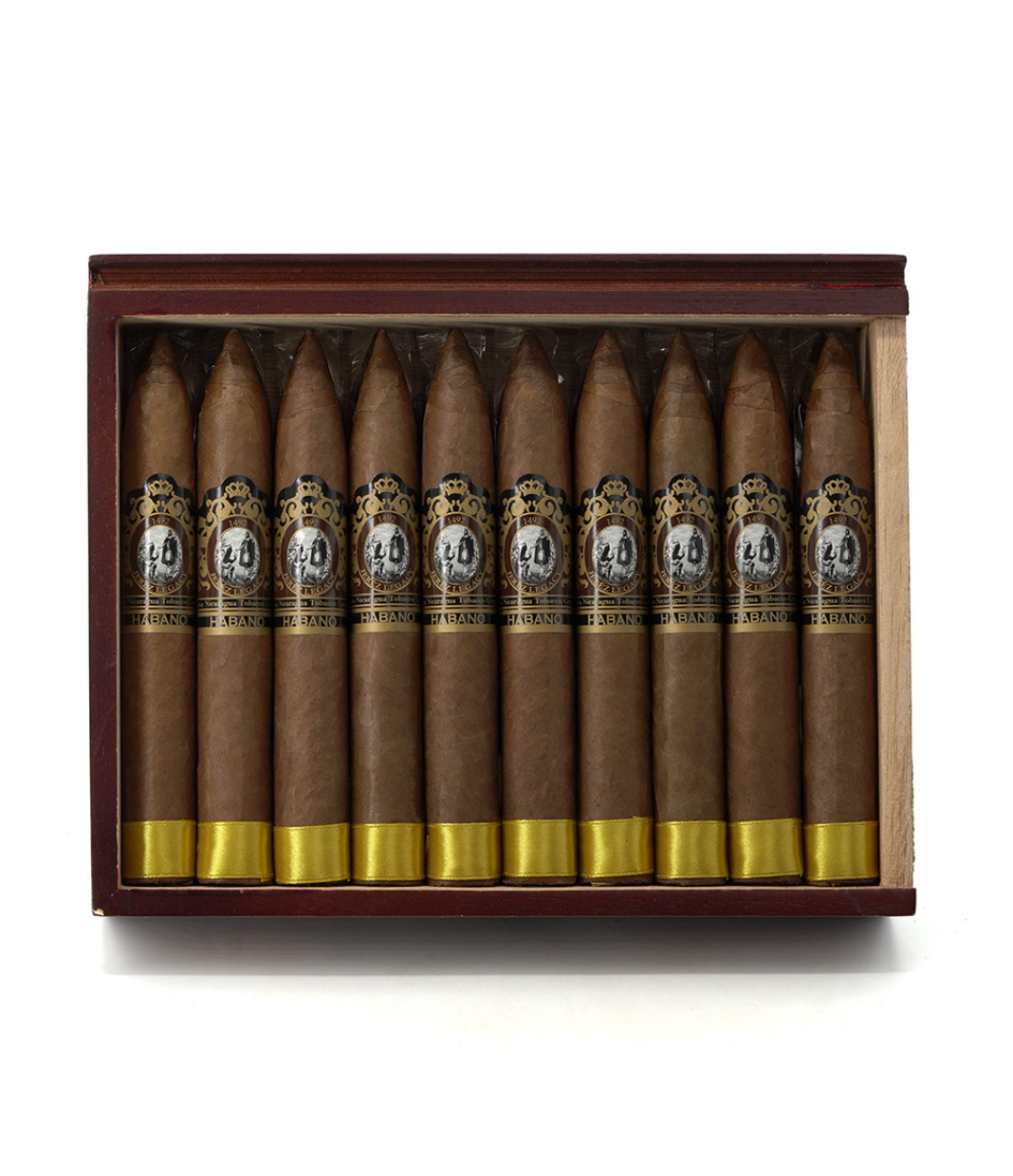 Casa Nicaragua 1492 Jerez Legacy Torpedo Cigar Box View 2 from AuCigars, premium Cuban cigar