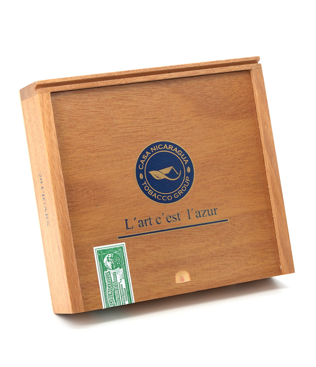 Casa Nicaragua Azul Churchill Cigar Box View 3 from AuCigars, premium Cuban cigar