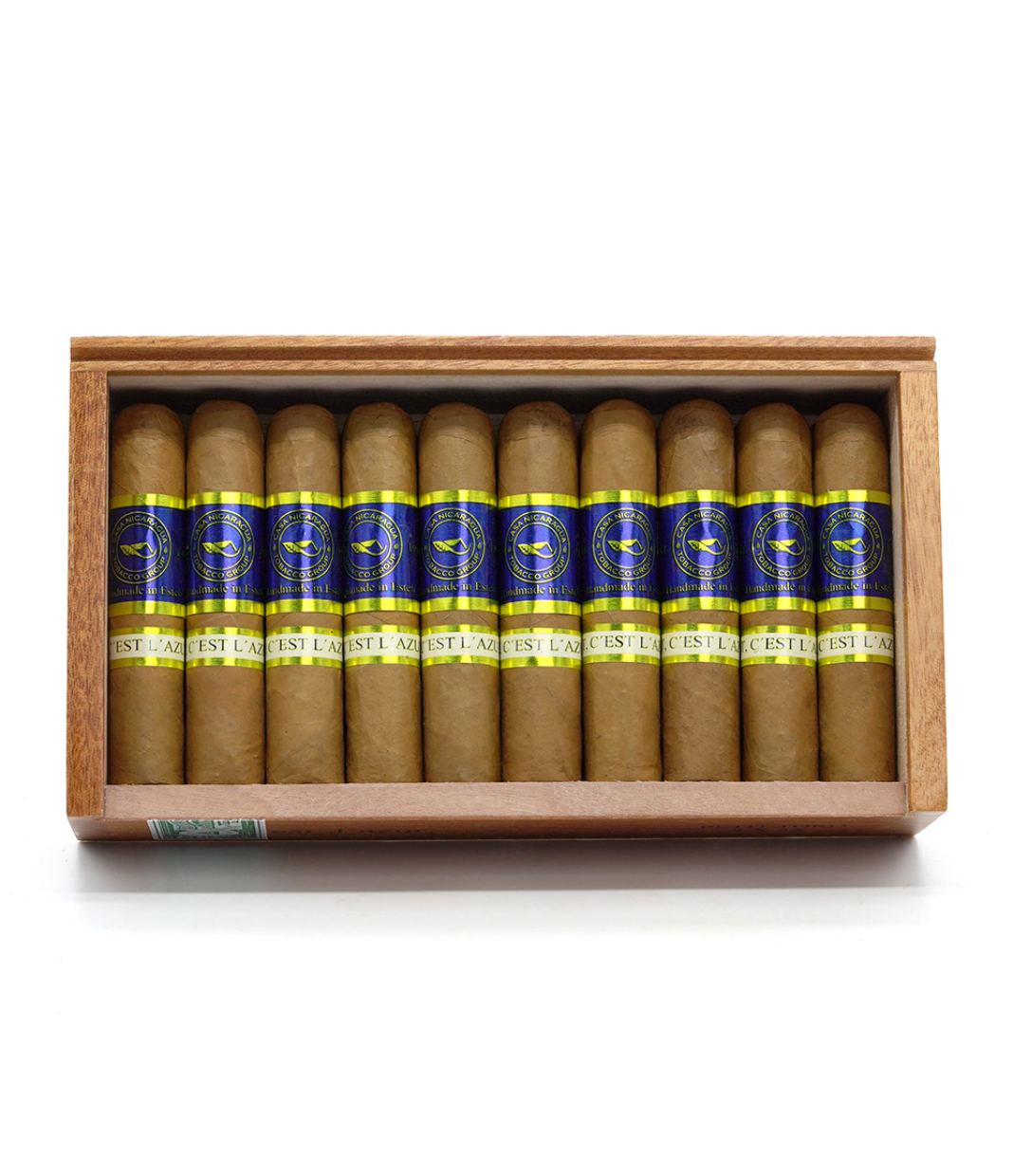 Casa Nicaragua Azul Petit Toro Cigar Box View 2 from AuCigars, premium Cuban cigar