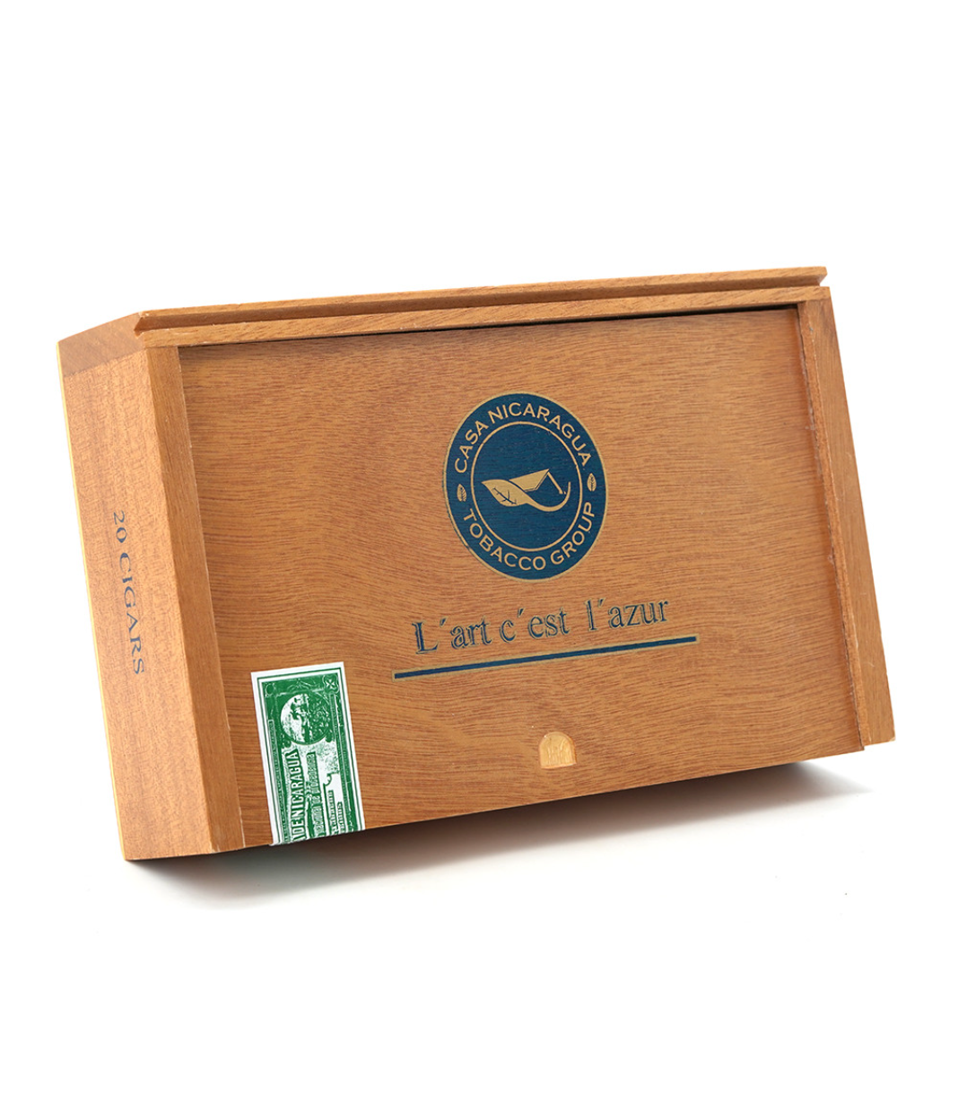 Casa Nicaragua Azul Robusto Extra Cigar Box View 3 from AuCigars, premium Cuban cigar