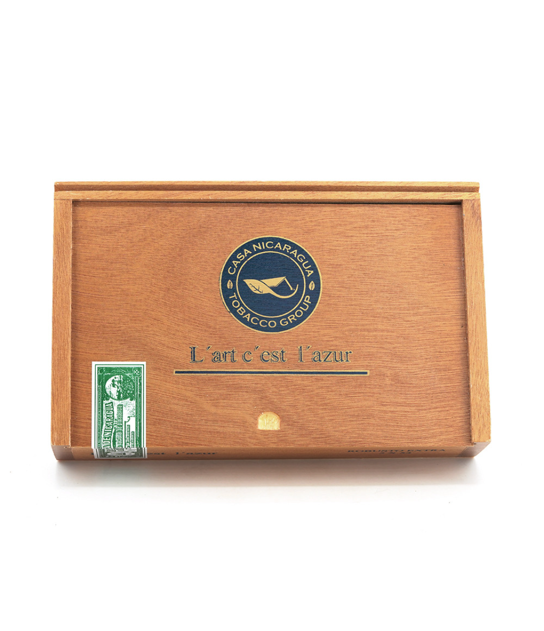 Casa Nicaragua Azul Robusto Extra Cigar Box View 4 from AuCigars, premium Cuban cigar