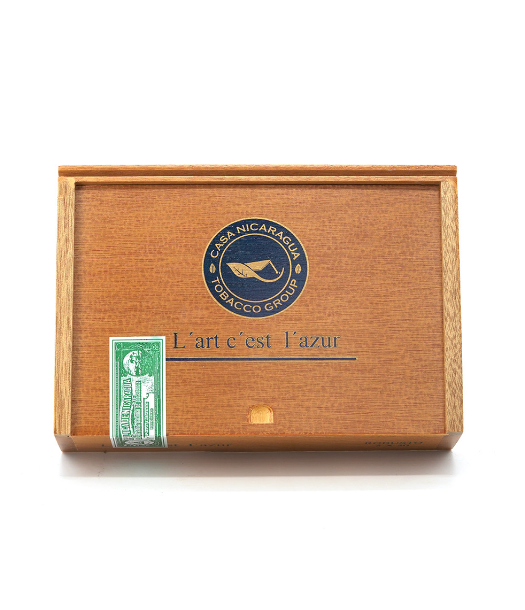 Casa Nicaragua Azul Robusto Cigar Box View 4 from AuCigars, premium Cuban cigar