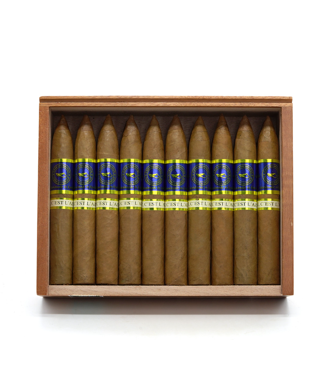 Casa Nicaragua Azul Torpedo Cigar Box View 2 from AuCigars, premium Cuban cigar