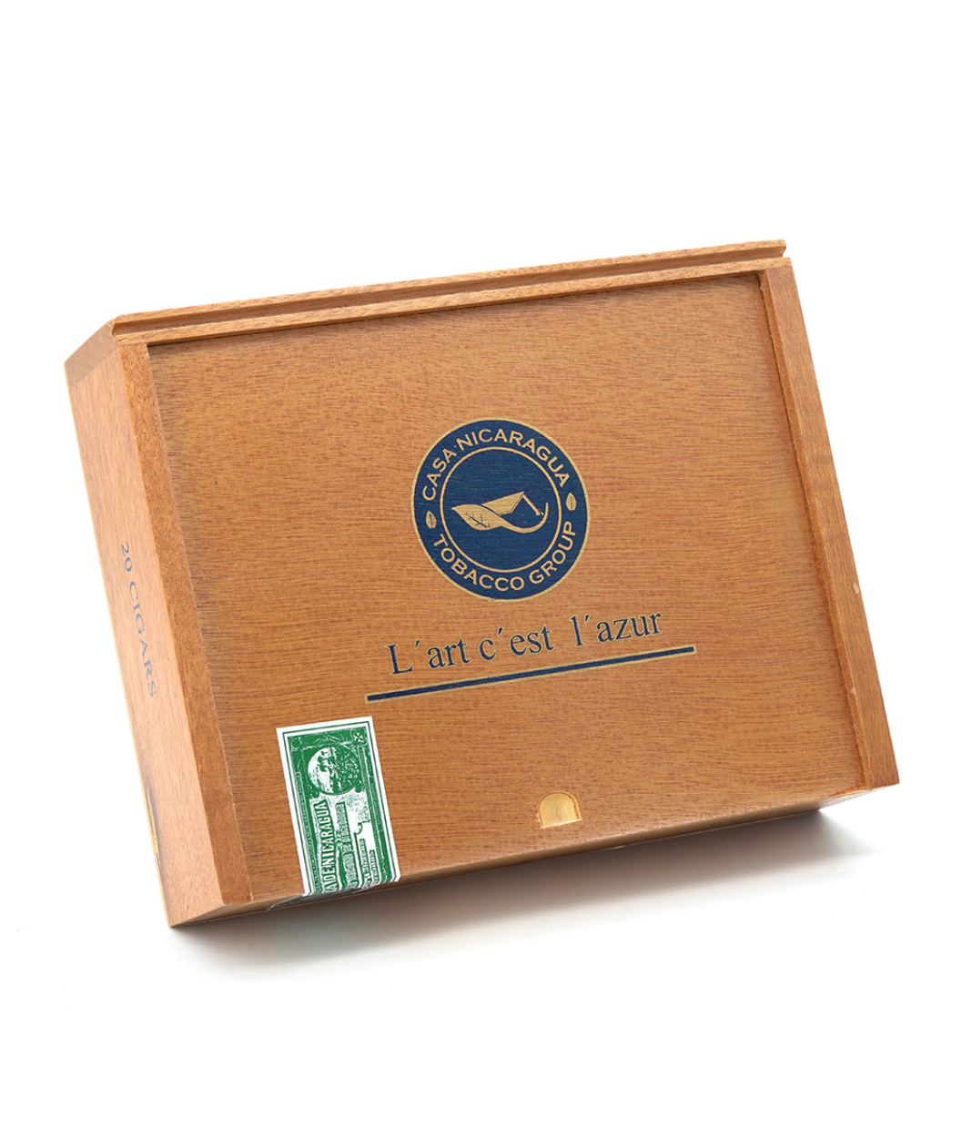 Casa Nicaragua Azul Torpedo Cigar Box View 3 from AuCigars, premium Cuban cigar