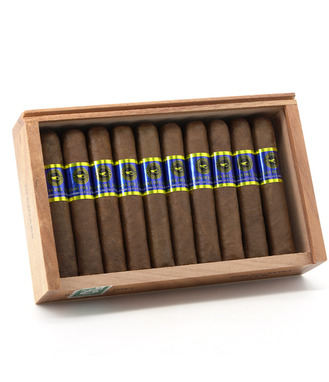 Casa Nicaragua Brisas Del Tisey Robusto Extra Cigar Box of 20 close-up from AuCigars, premium Cuban cigar