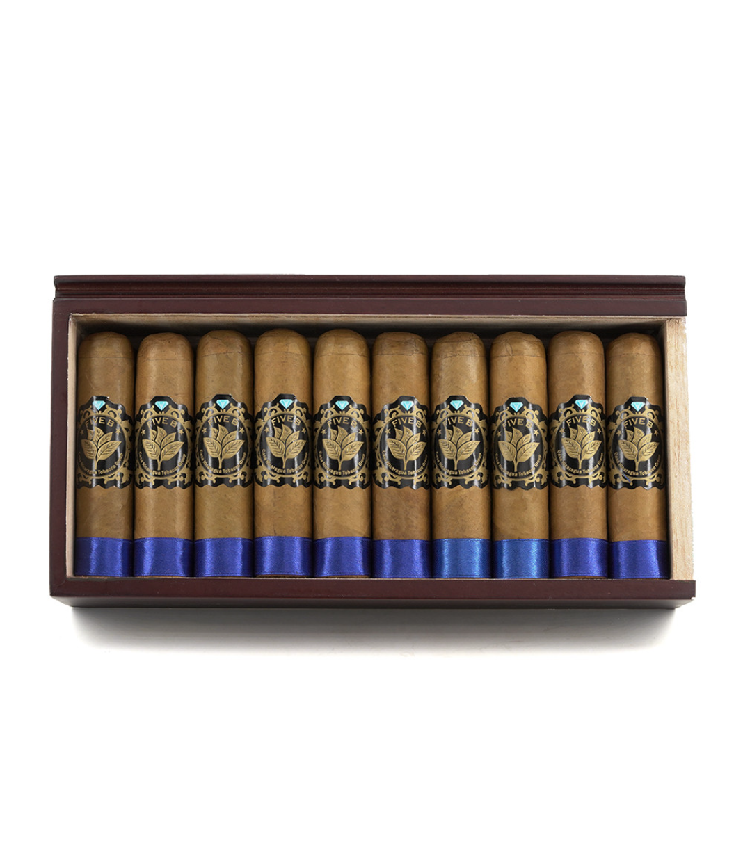 Casa Nicaragua Five B Short Gordo Cigar Box View 2 from AuCigars, premium Cuban cigar