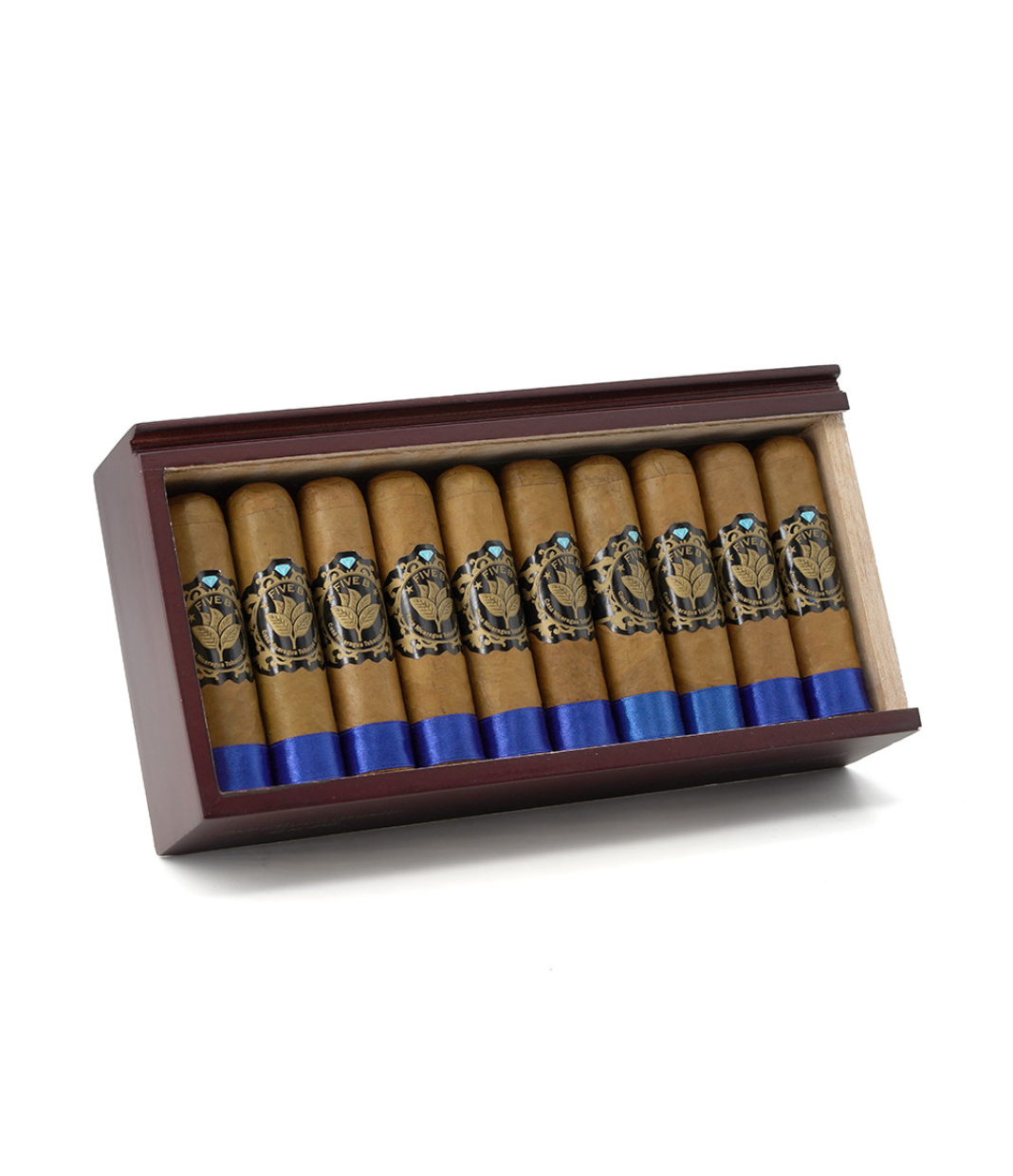 Casa Nicaragua Five B Short Gordo Cigar Box of 20 close-up from AuCigars, premium Cuban cigar