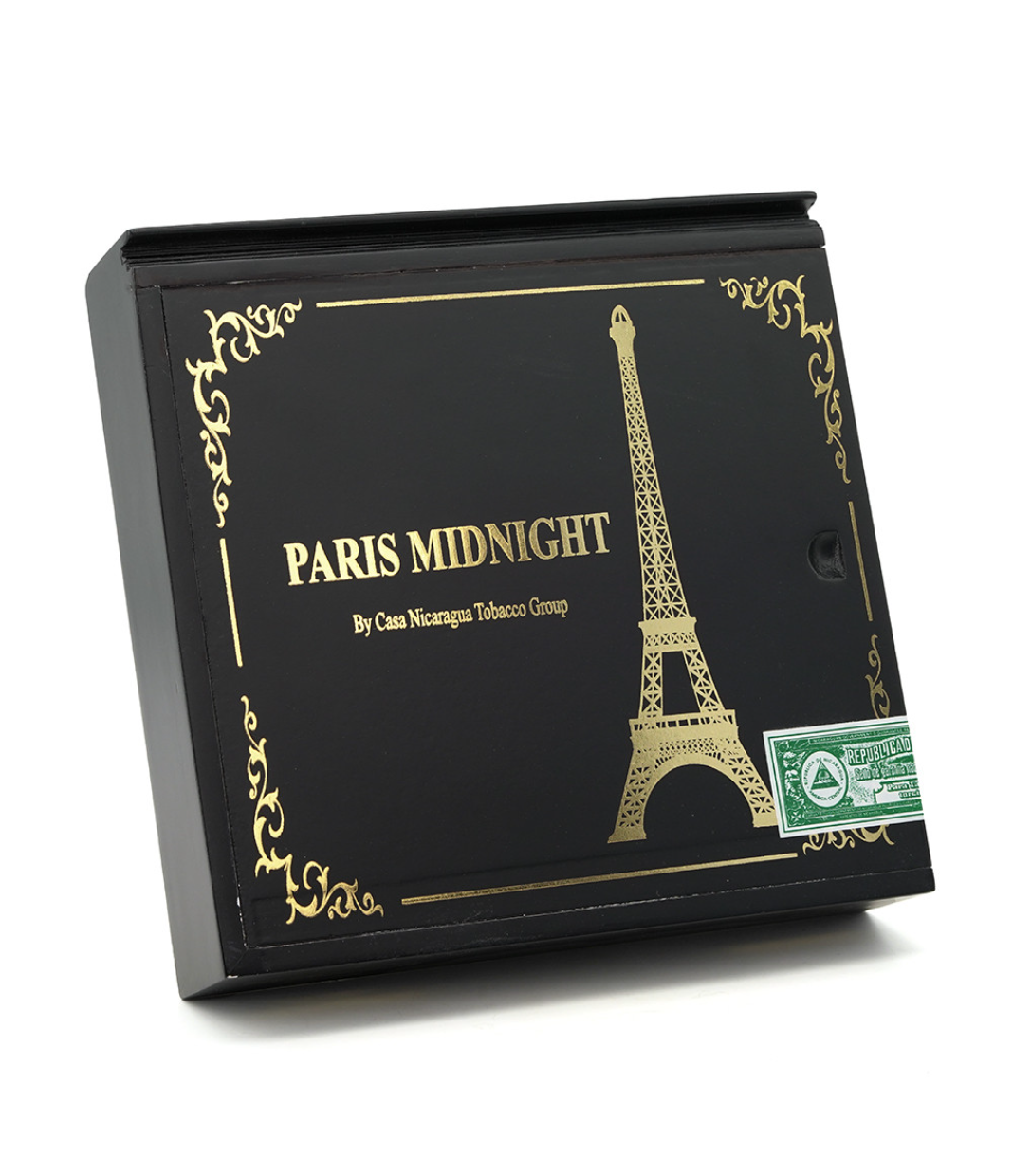 Casa Nicaragua Paris Midnight Churchill Cigar Box View 3 from AuCigars, premium Cuban cigar