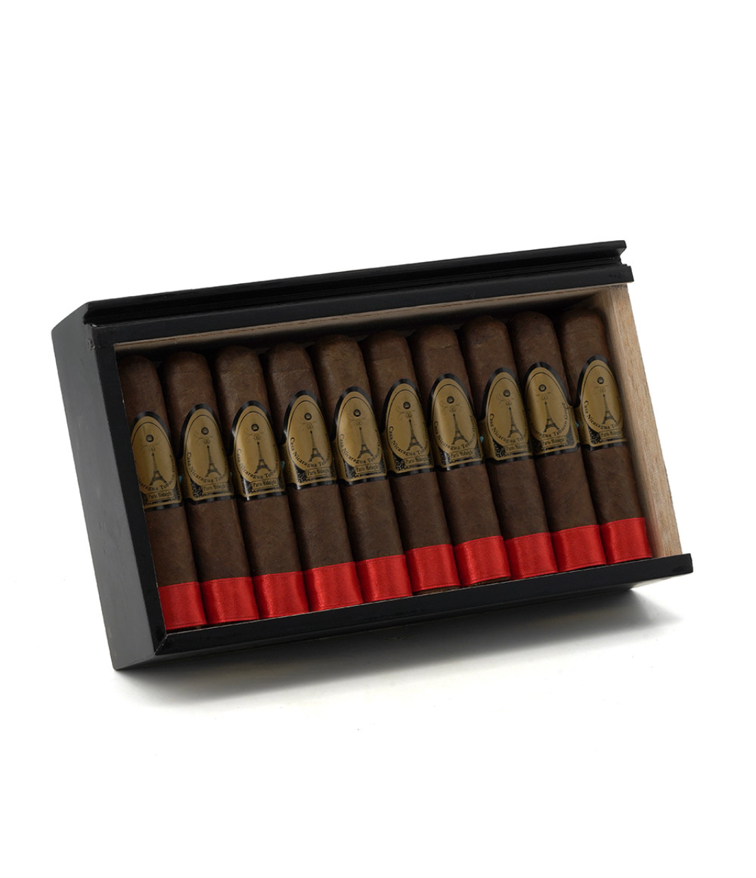 Casa Nicaragua Paris Midnight Petit Toro Cigar Box of 20 close-up from AuCigars, premium Cuban cigar