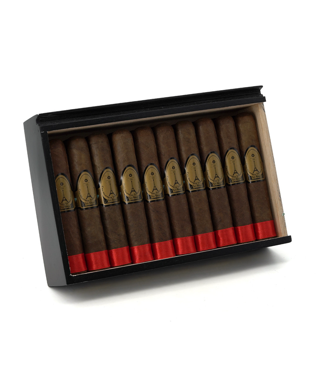 Casa Nicaragua Paris Midnight Robusto Extra Cigar Box of 20 close-up from AuCigars, premium Cuban cigar
