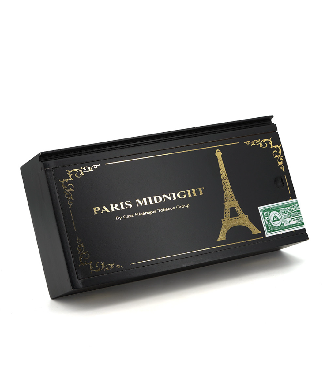 Casa Nicaragua Paris Midnight Short Gordo Cigar Box View 3 from AuCigars, premium Cuban cigar