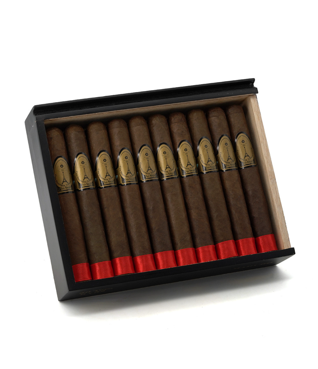 Casa Nicaragua Paris Midnight Toro Cigar Box of 20 close-up from AuCigars, premium Cuban cigar