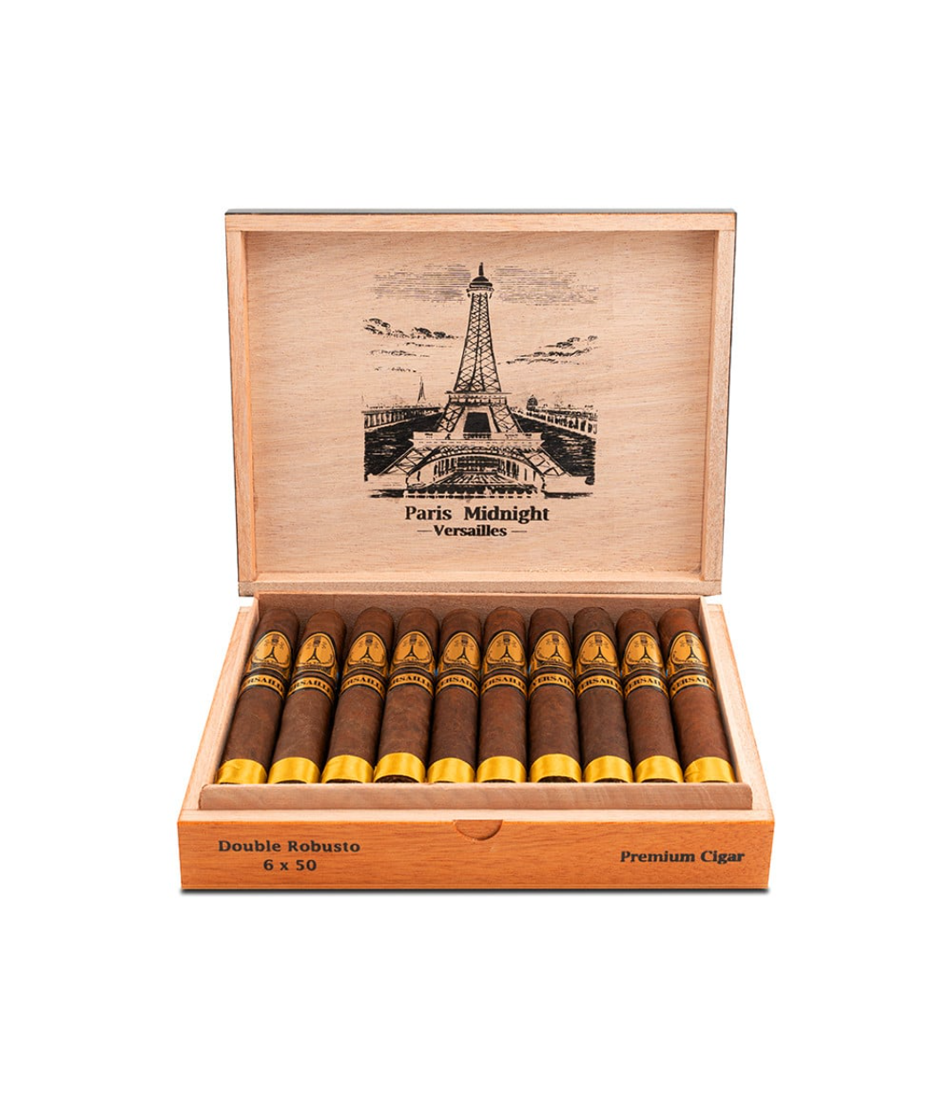 Casa Nicaragua Paris Midnight Versailles Double Robusto Cigar Box View 2 from AuCigars, premium Cuban cigar