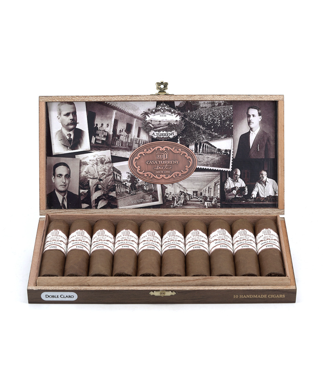 Casa Turrent 1880 Doble Claro Gordito 460 Cigar Box View 2 from AuCigars, premium Cuban cigar