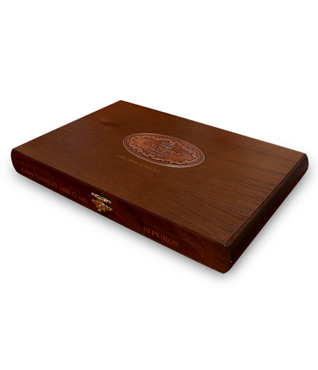 Casa Turrent 1880 Claro Doble Robusto Cigar Box View 2 from AuCigars, premium Cuban cigar