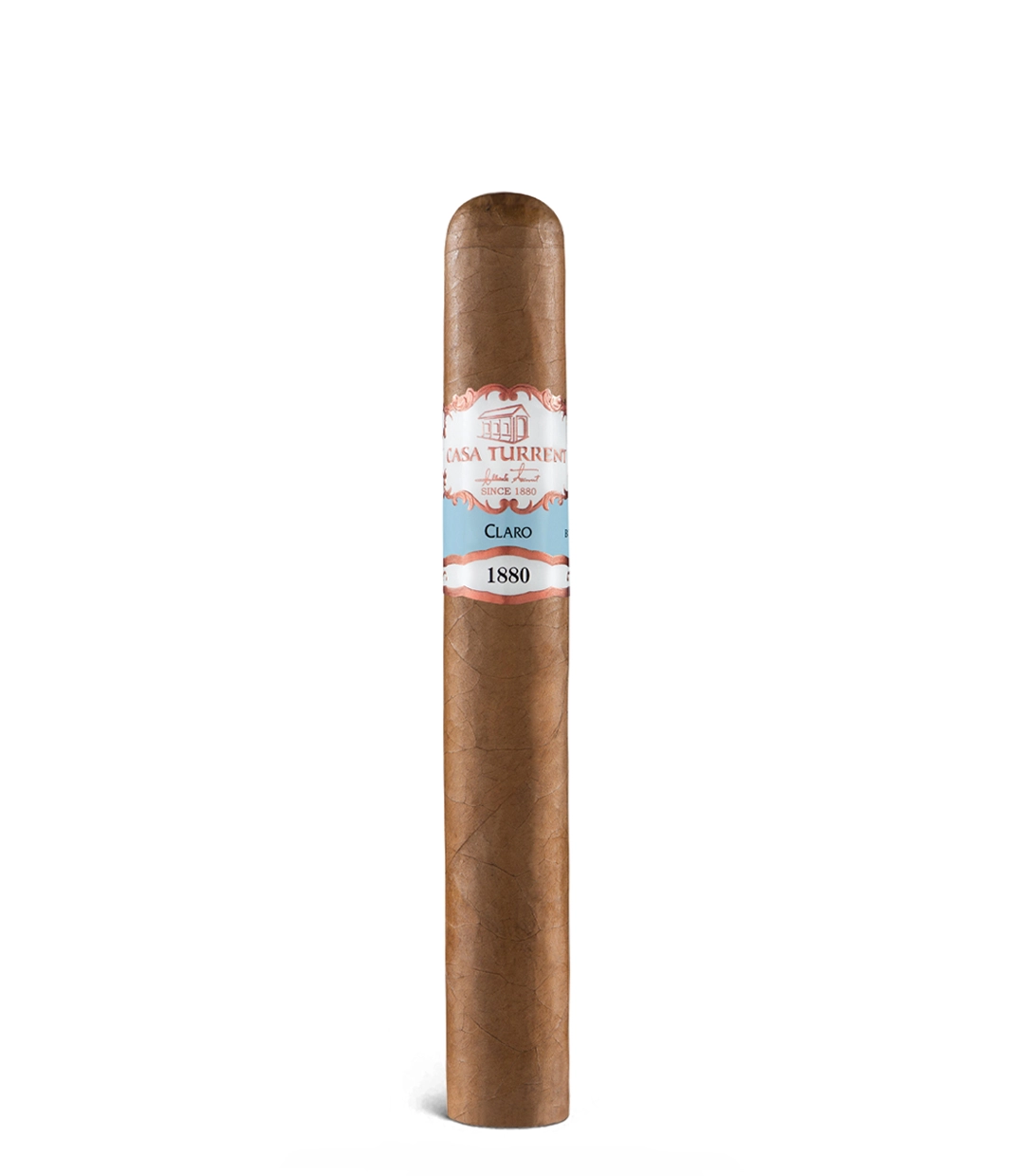 Casa Turrent 1880 Claro Doble Robusto Cigar close-up from AuCigars, premium Cuban cigar