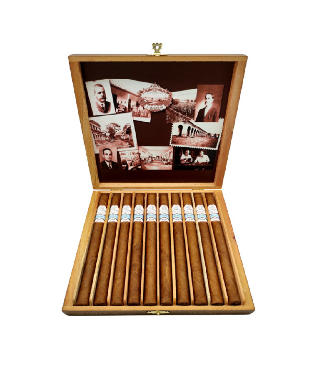 Casa Turrent 1880 Claro Lancero Cigar Box of 10 close-up from AuCigars, premium Cuban cigar
